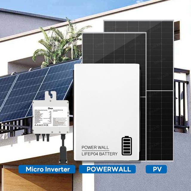 EU 미니 발코니 태양 전지 패널 시스템 마이크로 3kwh Powerwall 배터리 홈 완벽한 에너지 저장 시스템 마이크로 인버터 발코니 PV 24V 120Ah 벽걸이 형 Lifepo4 배터리
