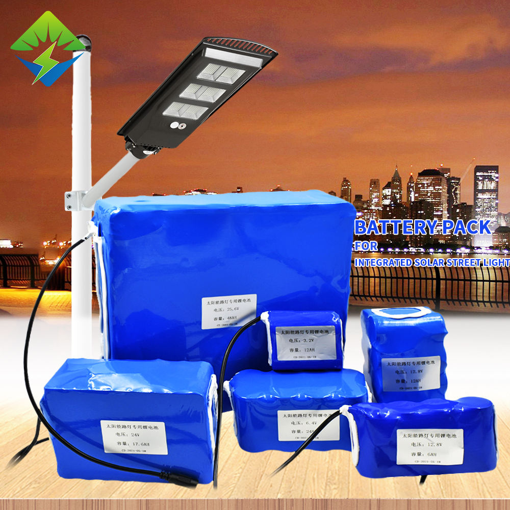 6.4v 30AH Integrated Solar Street Light Battery Lifepo4 Ion Battery Pack