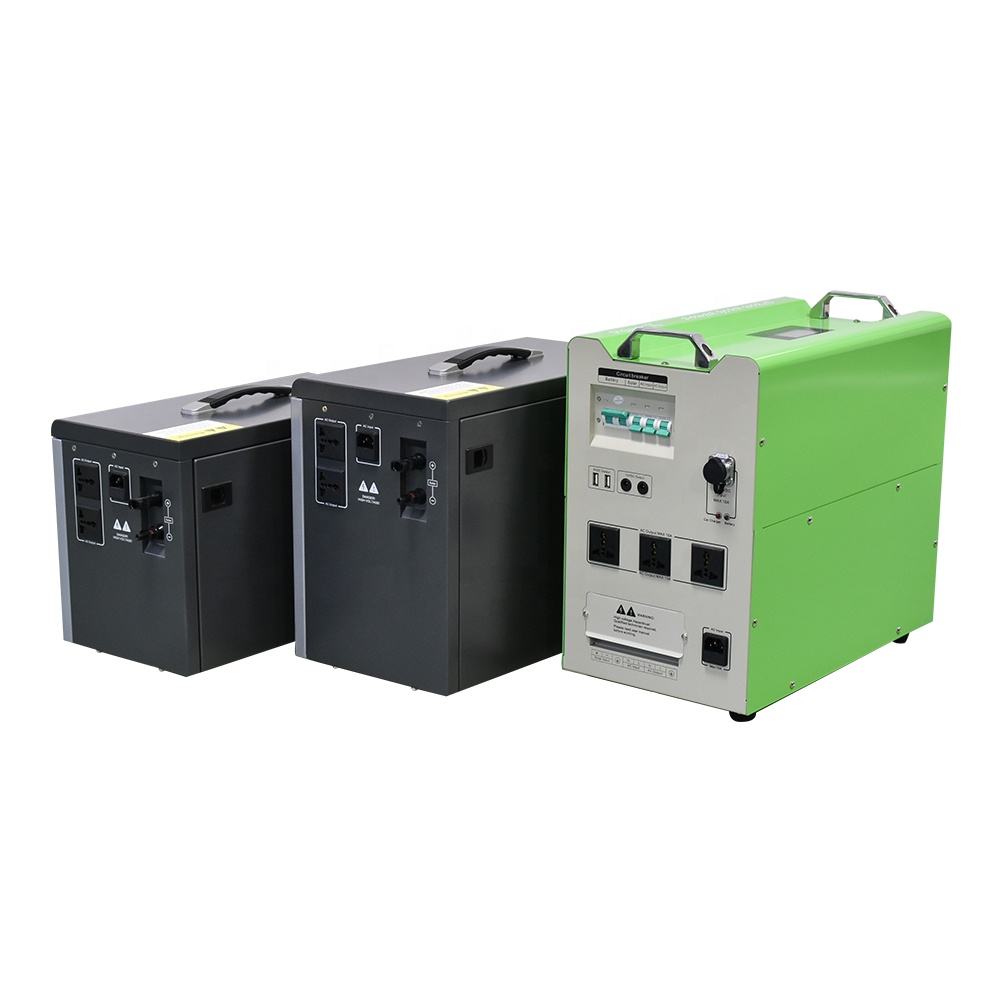 Emergency Power Station 500/1000/1500/2000/3000w Rechargeable Solar Energy Generator Power Supply 110v/220vac for Home Office