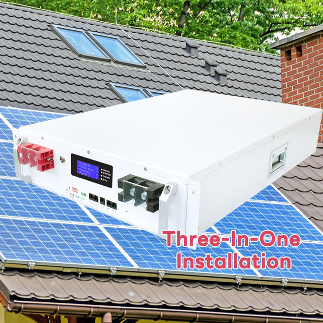 3-in-one 설치 48v 200ah Lifepo4 배터리 10kwh 51.2v 200ah 리튬 철 배터리 48v 100ah 서버 랙 마운트 배터리