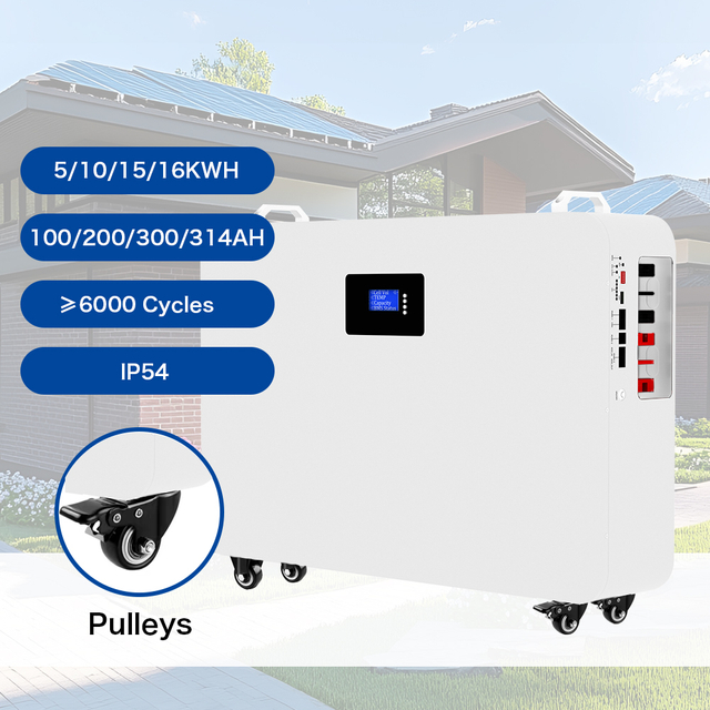 모바일 딥 사이클 LiFePO4 리튬 이온 배터리 AKKU 5KWh 10KWh 15KWh 48V 51.2V 100ah 200ah 300ah 가정용 태양 에너지 시스템