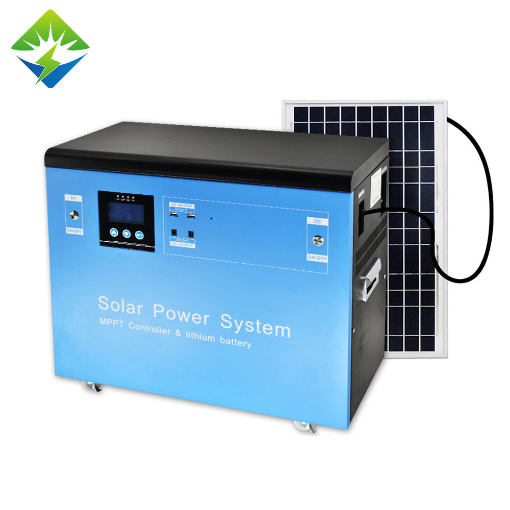 Best Price Solar Generator 3000 Watt 120Ah 1.5KW 2KW 3KW Home Backup Power Solar Lighting System MPPT Solar Generator